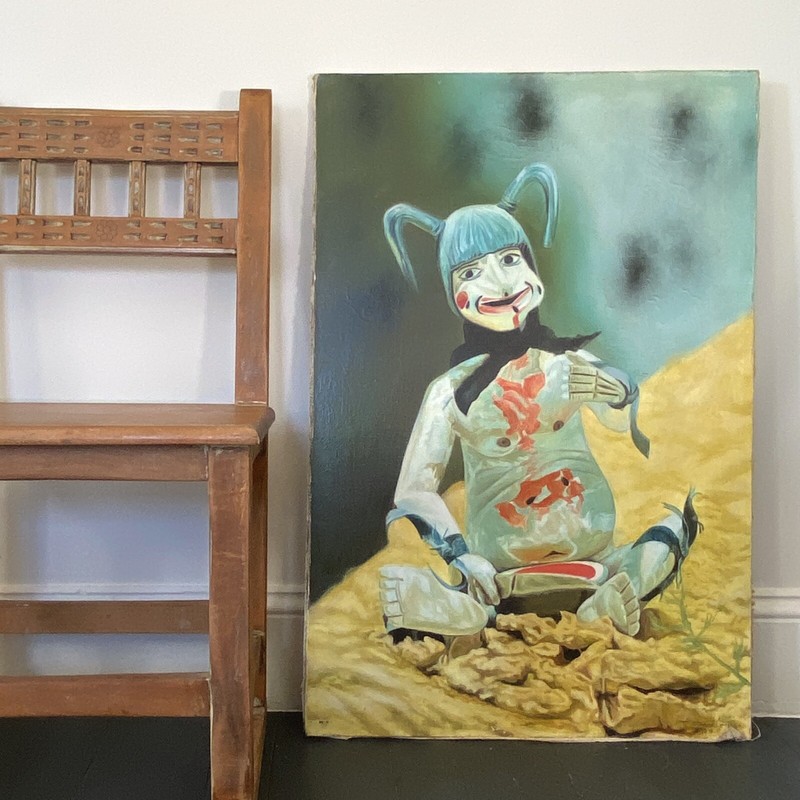 T. Sanchez - Medicine Man (1975, Oil on Canvas) Modern Native American Art