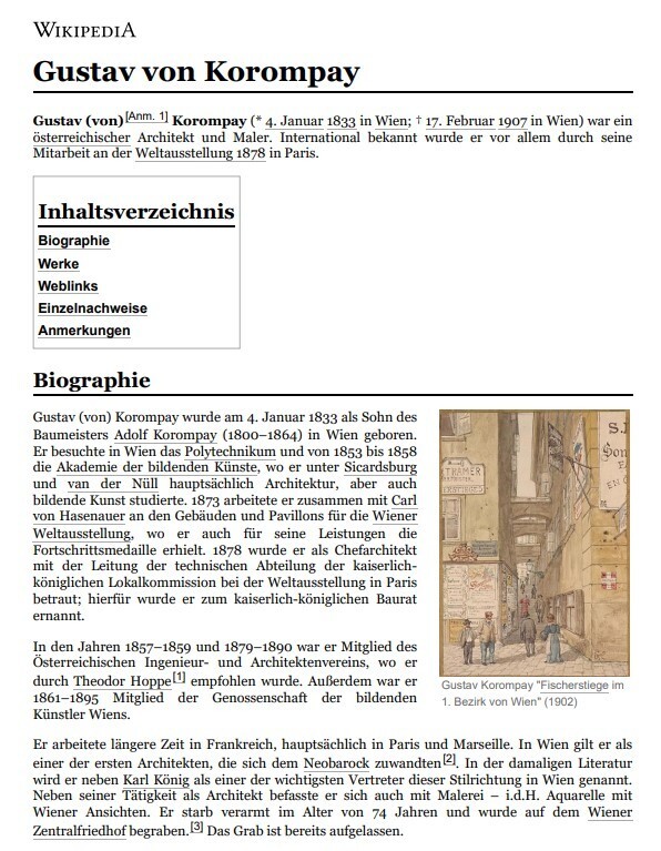 Gustav von Korompay (1833-1907) "Hohlweggasse in the 3rd district in Vienna" (1) gallery