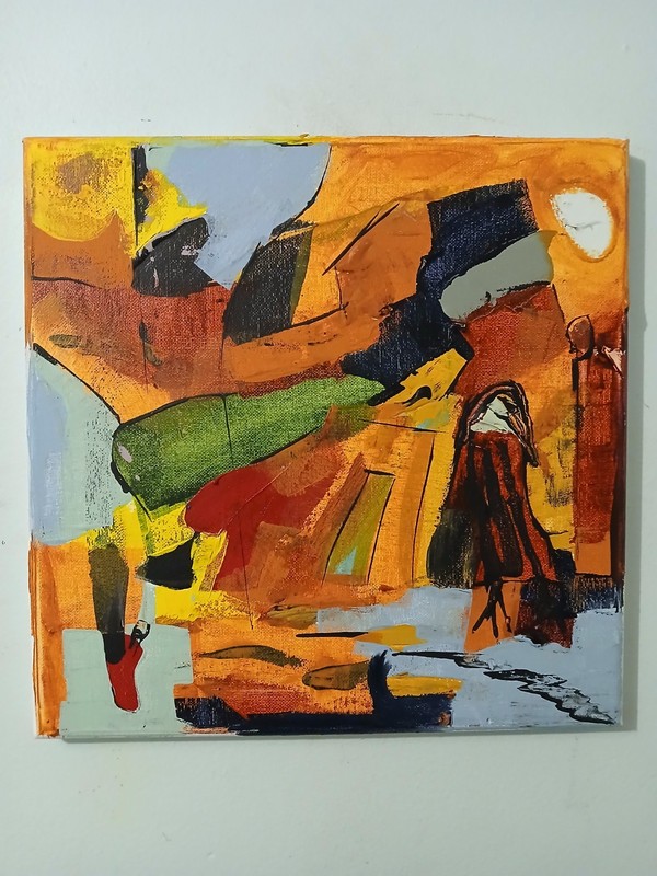 Original Abstract Acrylic Painting On Canvas