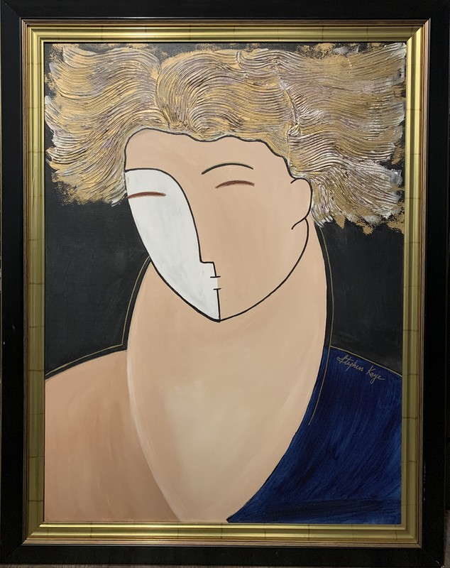 Stephen Kaye Abstract Textured Painting 40”x30” Beautiful Large Original signed