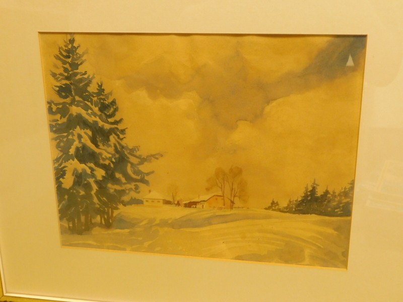 Watercolours Winter Landscape With Tree! gallery