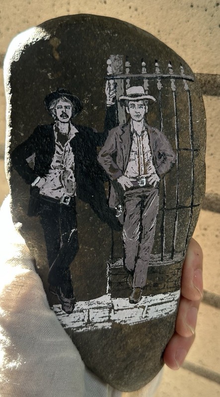 Robert Redford & Paul Newman “Butch Cassidy & The Sundance Kid Painted On a Rock gallery