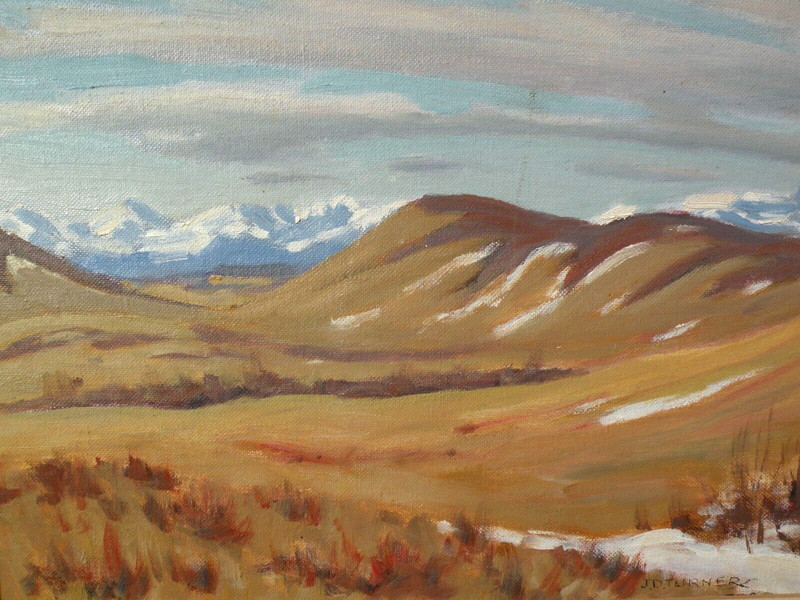 Canadian art impressionist painting Cochrane Alberta John Davenall Turner d1980 gallery