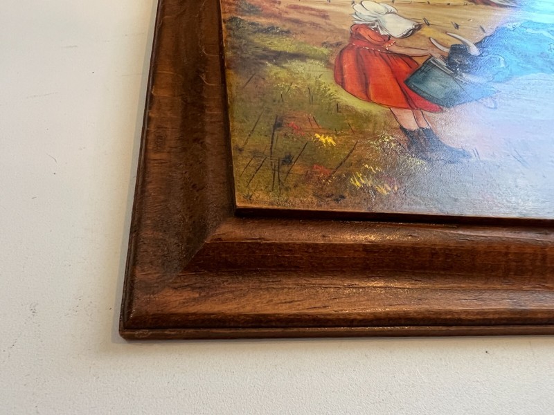 Martha Original Oil Painting on Wood, Signed, 12" x 9" (Image), 14 1/4" x 11" gallery