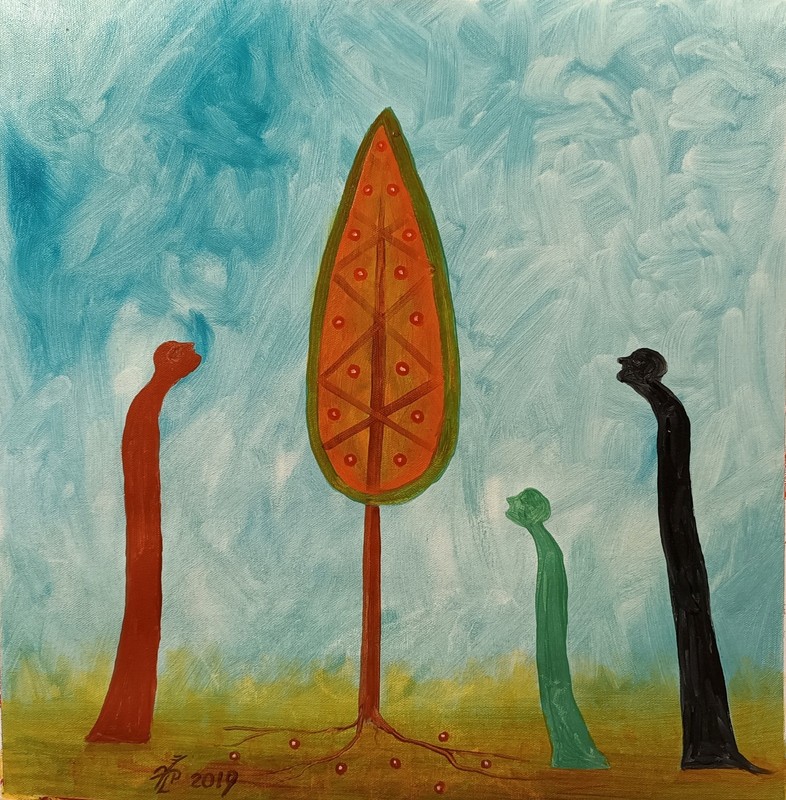 Painting Original OIL canvas Modern surrealism art by Pronkin 2019 EXPECTATION