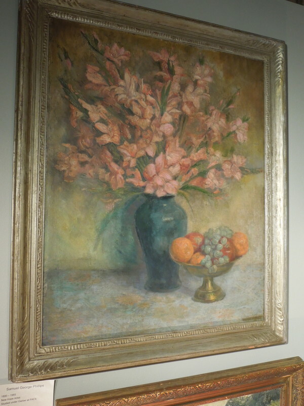 Flowers and Fruit Still Life. New Hope School Artist. S. George Phillips, (Oil)
