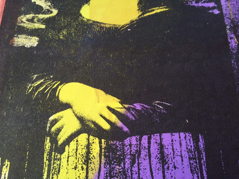MONA LISA ORIGINAL HAND SIGNED GAIL RODGERS SILKSCREEN ACRYLIC PAINTING COA gallery