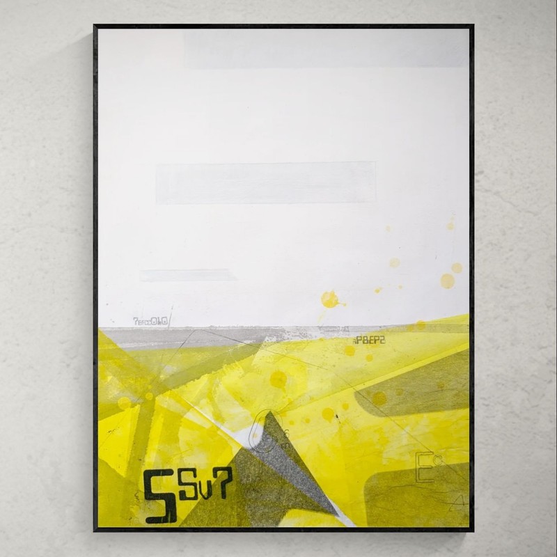 Original Collage Painting on Art Paper. 11×14 Inches. ‘Landscape Of The Future’