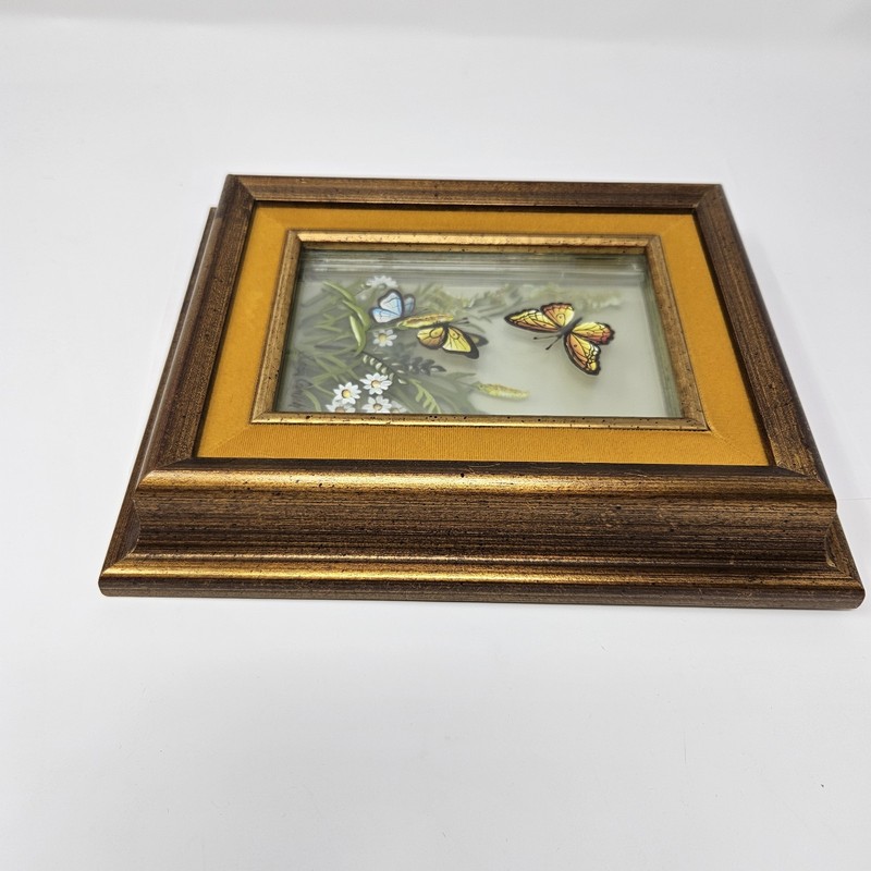 Medium Oil on LAYERED GLASS Panes Painting by SUSAN COMISH Vintage VGUC gallery