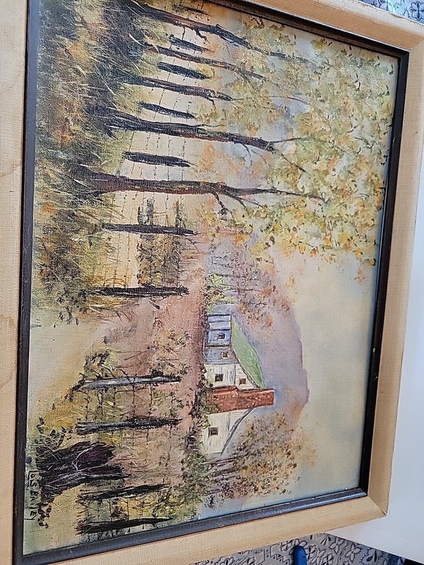 Farmhouse Painting Lous Bailey Acrylic On Canvas Board. 12″ × 16″
