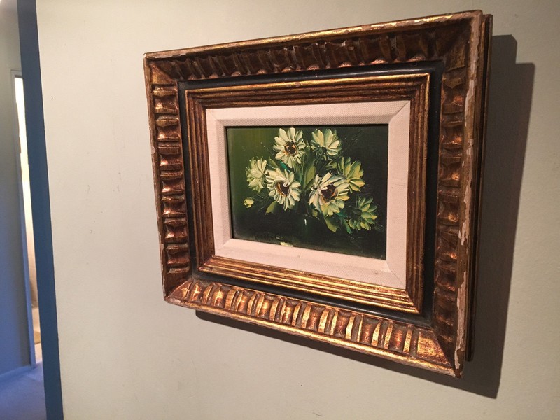 Two Robert Cox (2) Signed Floral PaintIngs Unusual Size Matching Frames gallery