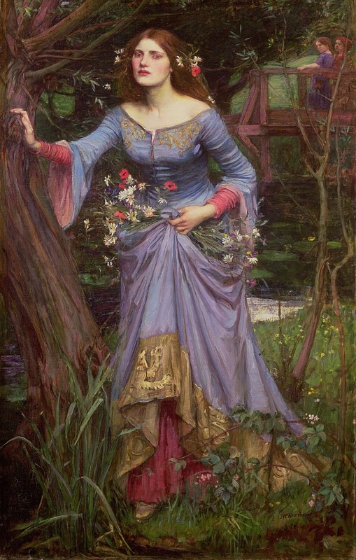 100% Hand-painted Oil Painting Reproduction on Canvas,Ophelia By Waterhouse 053