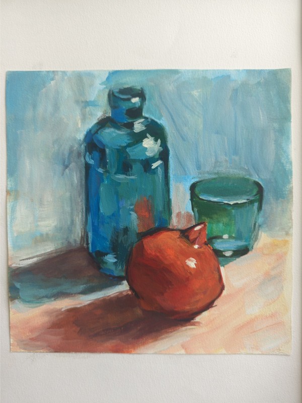 Painting Still life, kitchen, food, collectible art 20×30 cm