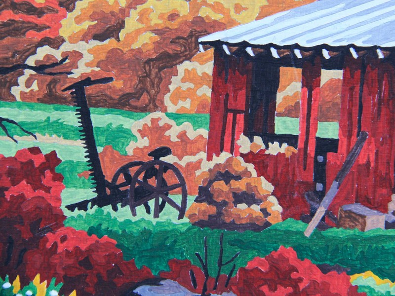 Paint By Numbers Autumn Barn Farm House Landscape, Vintage Style 14x20 Art Board gallery