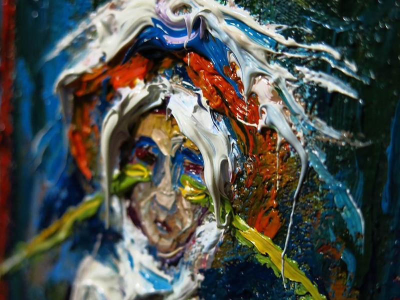 ORIGINAL OIL█PAINTING VINTAGE ART█SIGNED EXPRESSIONIST ABSTRACT RELIGIOUS CHURCH gallery