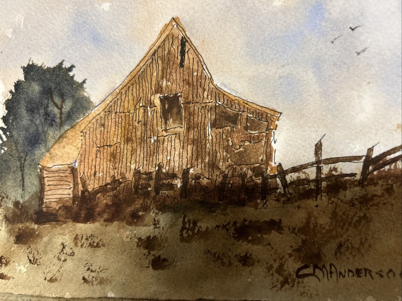 Old Barn Watercolor