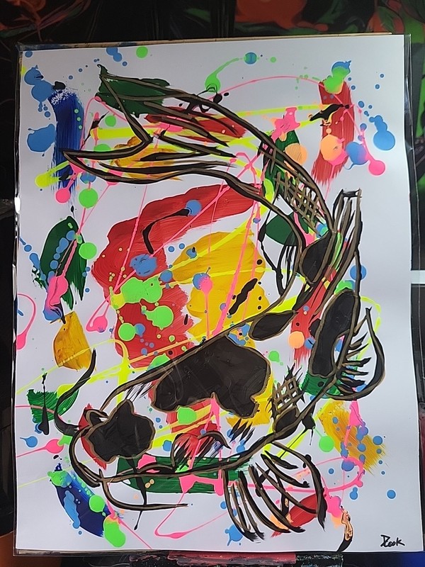 Original Art 12×16 Figurative Abstract Expressionist on Gallery Paper