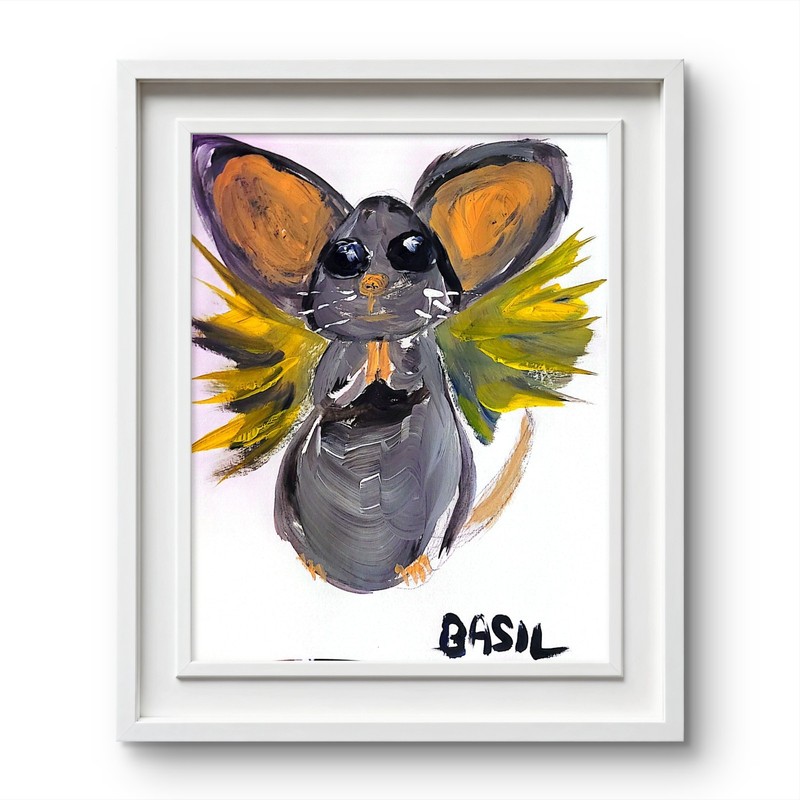 Praying Mouse Bold Color Modern Abstract Art Original Paper gallery