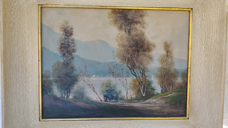 Listed Artist Roger Scott Original Oil Painting. 18×33(1898–1976)