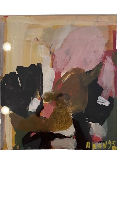 MUSEUM LISTED ARTIST!!! ARON ZINSHTEIN “Guitar Player” – Gouache On Paper – 1995