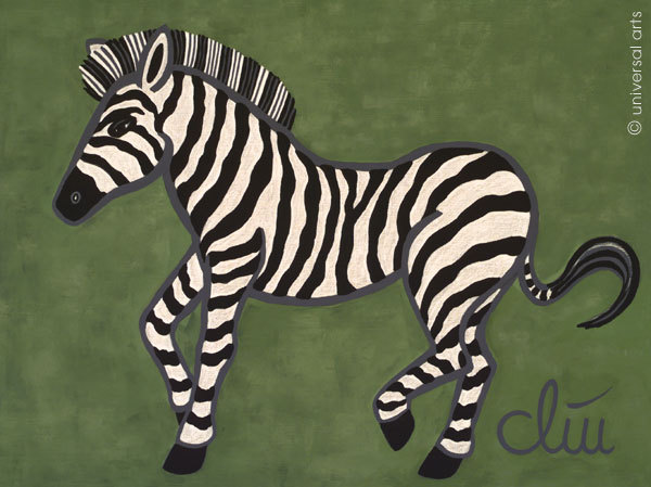 JACQUELINE DITT – the wild zebra 2005 painting original pictures painting animal