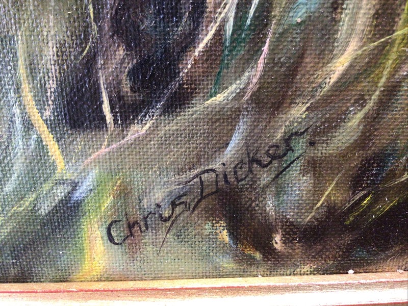 Chris Dicker Mare & Foal Framed Oil Painting gallery