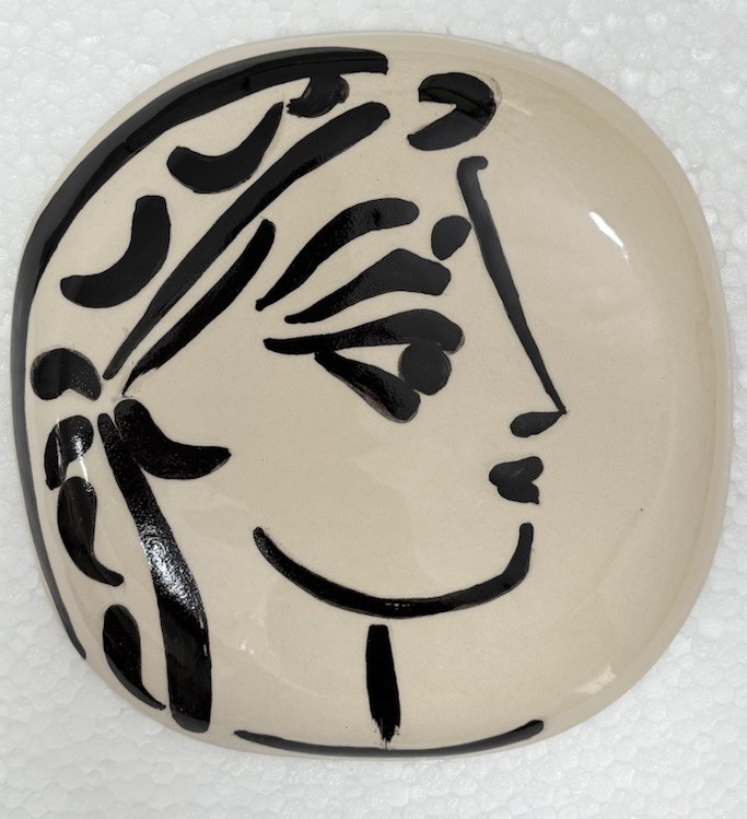 Pablo Picasso – Madoura edition ceramic plate ‘Jacqueline’s profile’