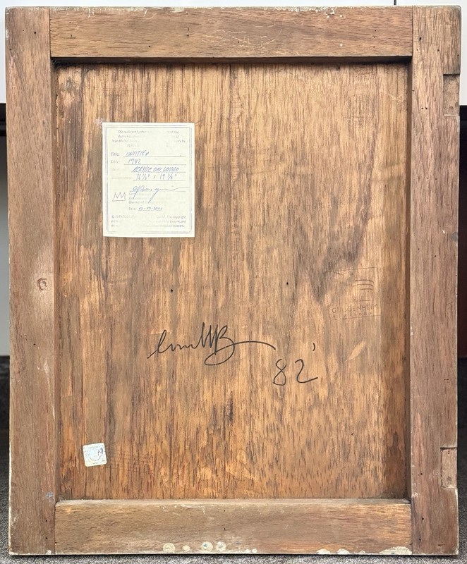 Jean-Michel Basquiat (Handmade) Acrylic On Wood Signed & Stamped Painting Art gallery