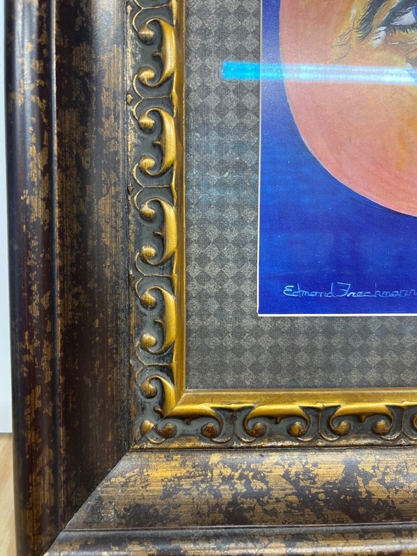 HTF Signed EDMUND FRECHMANN MOON Face Painting CELESTIAL CLEARWATER FLORIDA gallery