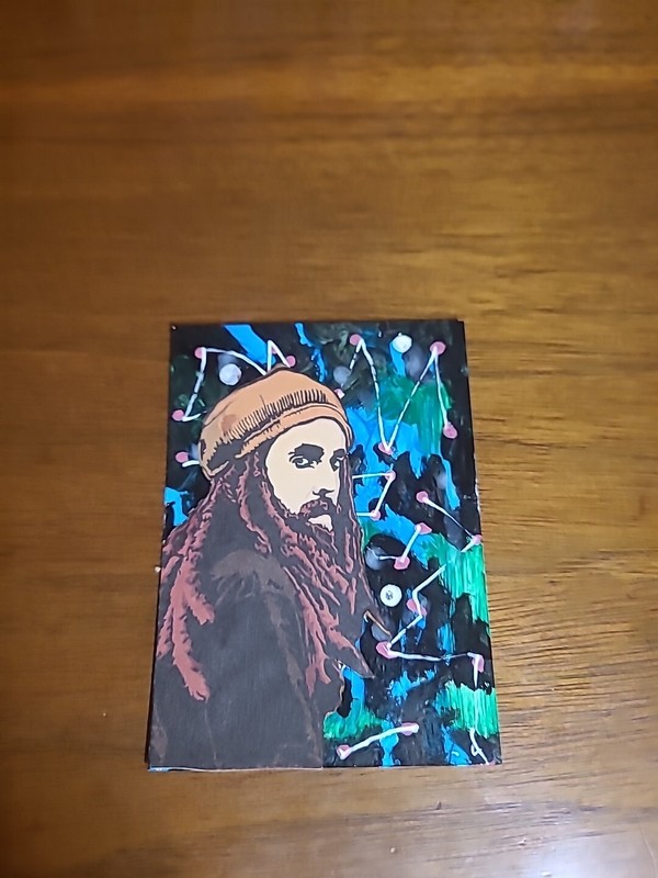Original Painting ACEO Card Dreadlocks Isreal Abstract Background Raggae Music I gallery