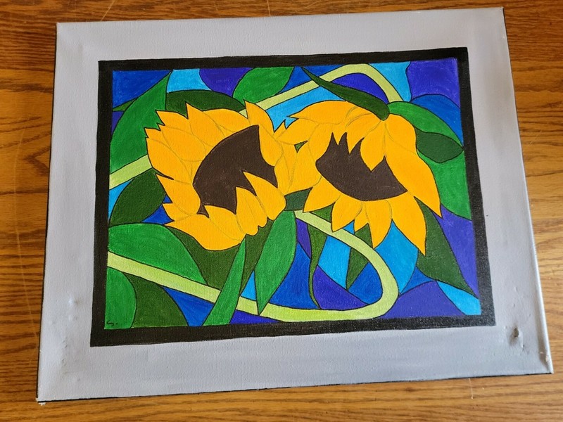 SUNFLOWER BOUQUET ORIGINAL OIL PAINTING SIGNED COLORFUL YELLOW SPRING 20X16