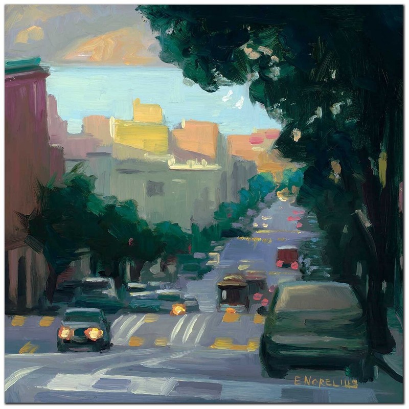Overlooking the Bay by Norelius Gallery-Wrapped Canvas Giclee Art (24 x 24 in)