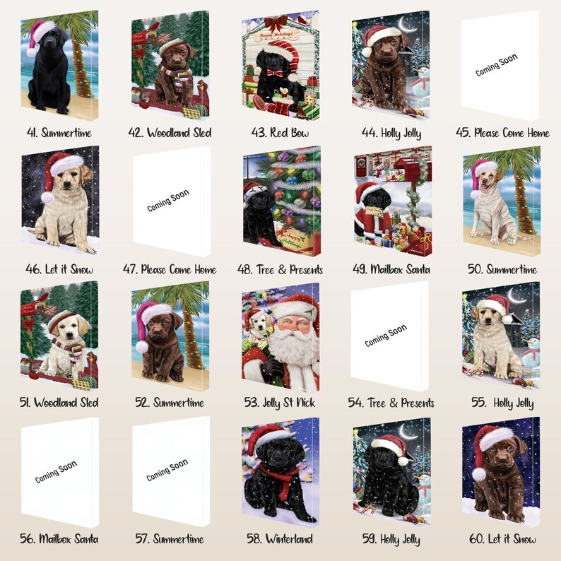 Labrador Retriever Dog Canvas .75" Personalized Digital Painting Christmas NWT gallery