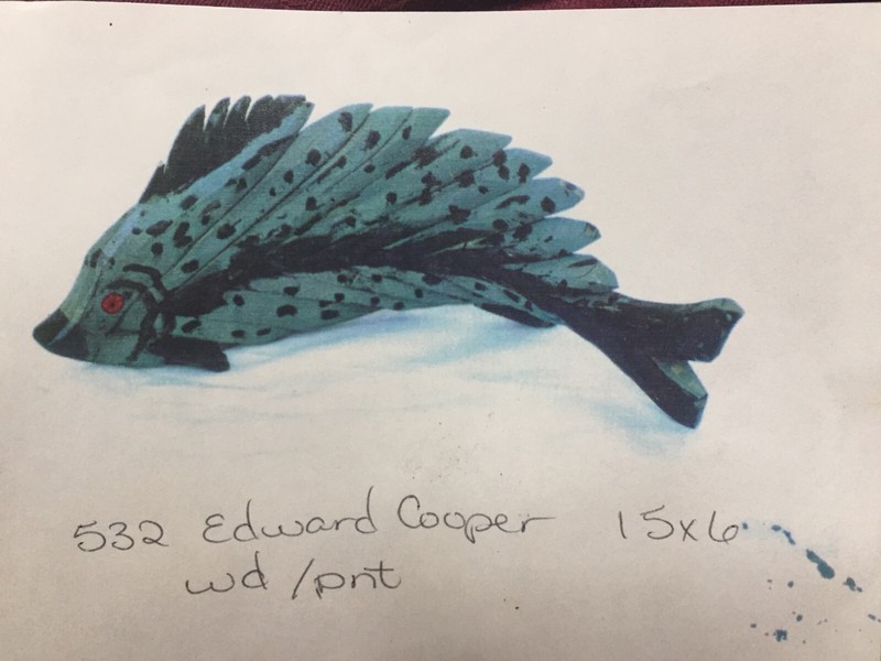 FOLK ART Wood Coffin Ed Cooper outsider artist sculpture gallery