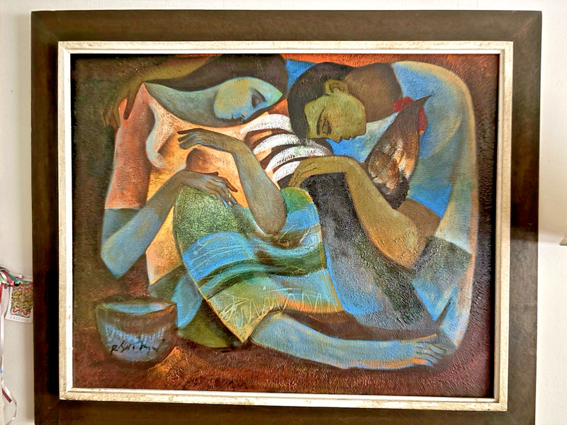 ROGER SAN MIGUEL COLLECTION SET OF 5! SIGNED, 1970s, FILIPINO - FRAMED PAINTINGS gallery