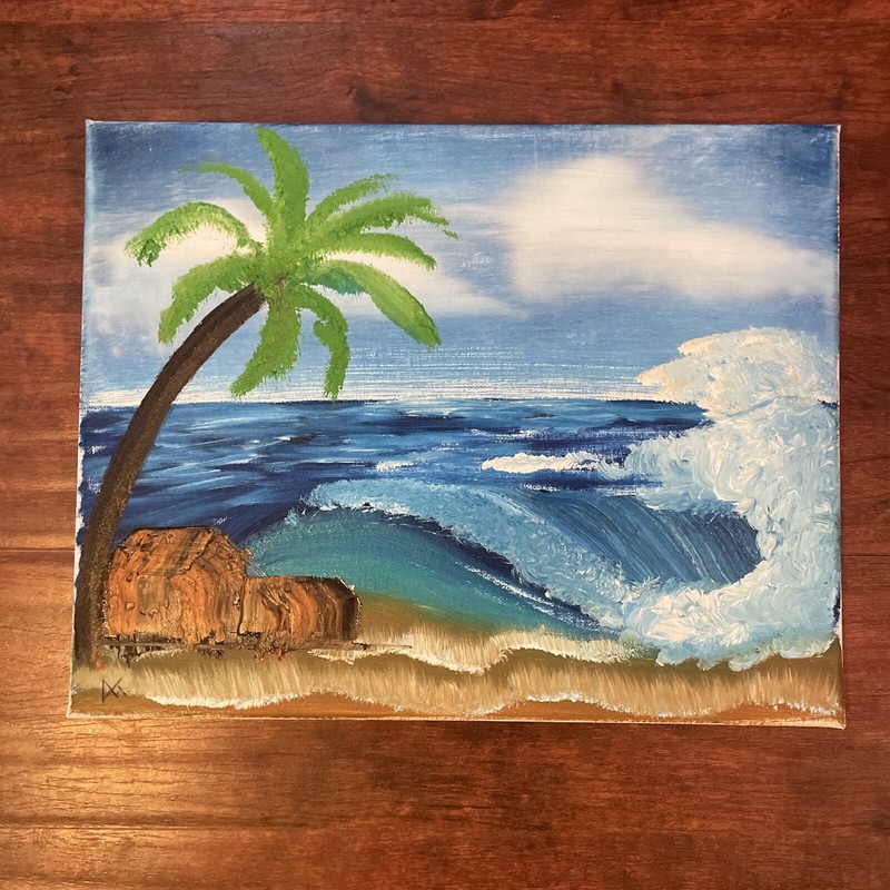 Original Oil Painting Fun Seascape Oil On Canvas Artist Amanda Till