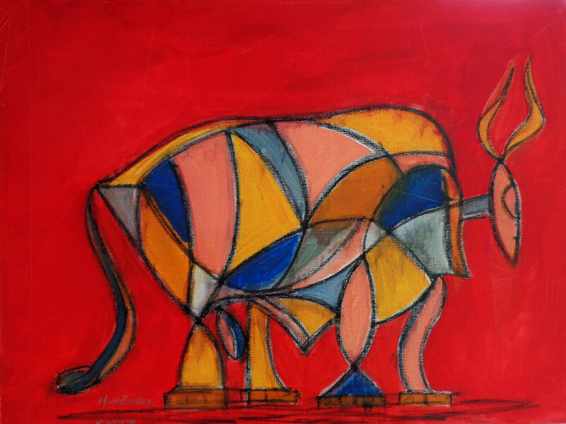 «El Regreso de los Toros (a.)» || Orig. Matt Zedler || 30 x 40″ || $4,000.00