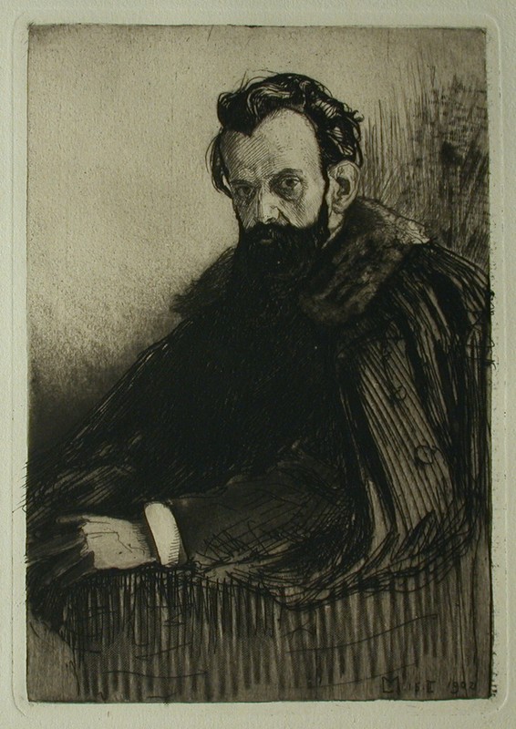 Ludwig Michalek (1859-1942) Portrait of Writer Karl M. Kuzmany.