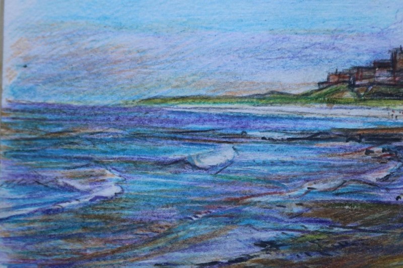 Original work by John Gilbey Bowles 1929-2011 - Bamburgh castle - Northumberland gallery