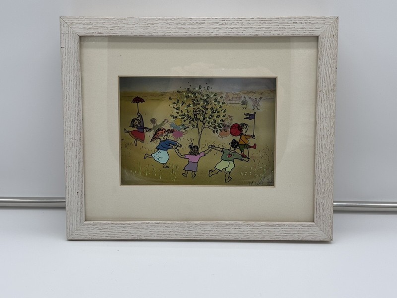 Jean-Pierre Weill 3D Painting Vitreography Children Playing/Dancing 762/950