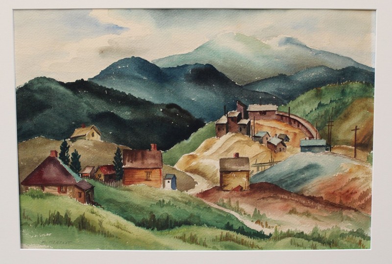 Nevadaville, Colorado, signed & titled original watercolor