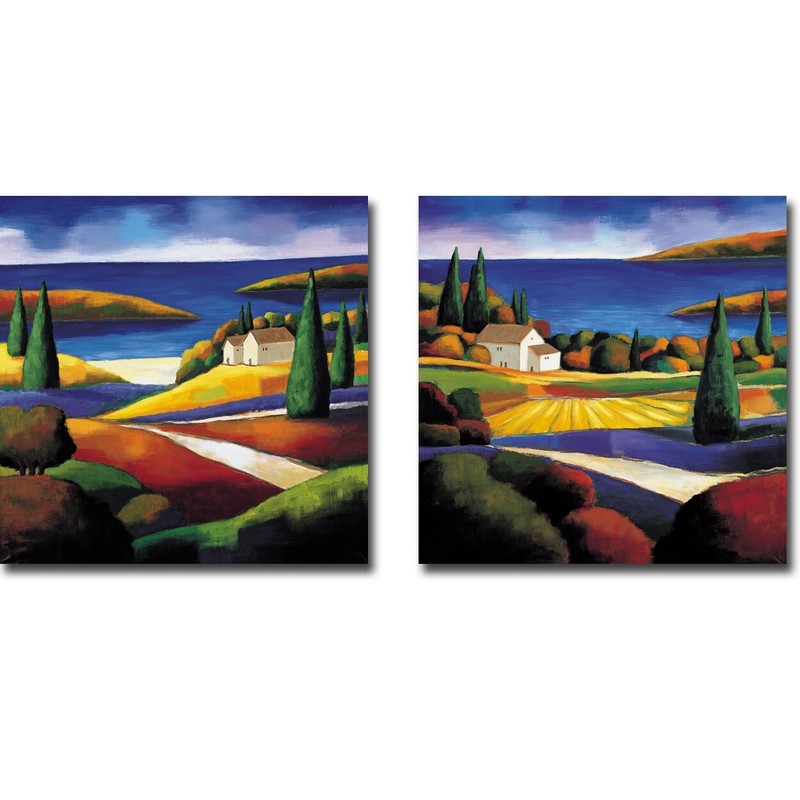 Central Coast by Janine Clarke 2-pc Canvas Giclee Art Set (18 in x 18 in each)