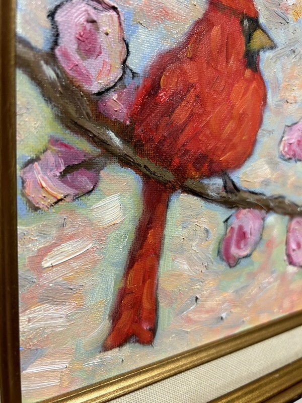 Oil On Canvas (Red Cardinal) Original Framed By Robert Thompson gallery