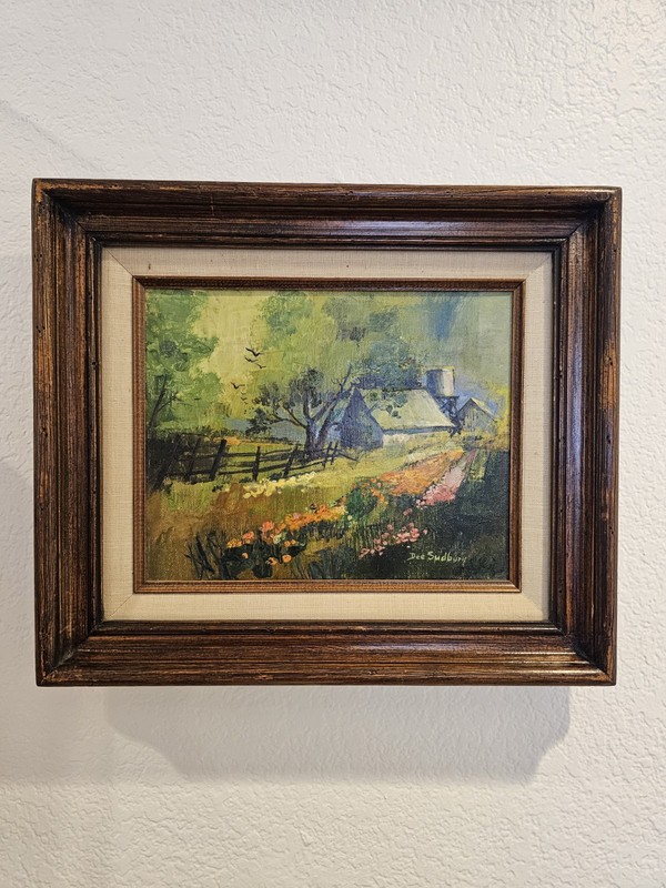 Dee Sudbury American Artist Painting Impressionism California Field 1981 15″x12″