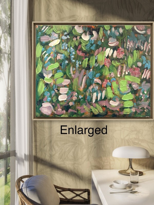 Original Wall Art Canvas Signed Abstract Flowers 11x14 Unframed Brand New gallery