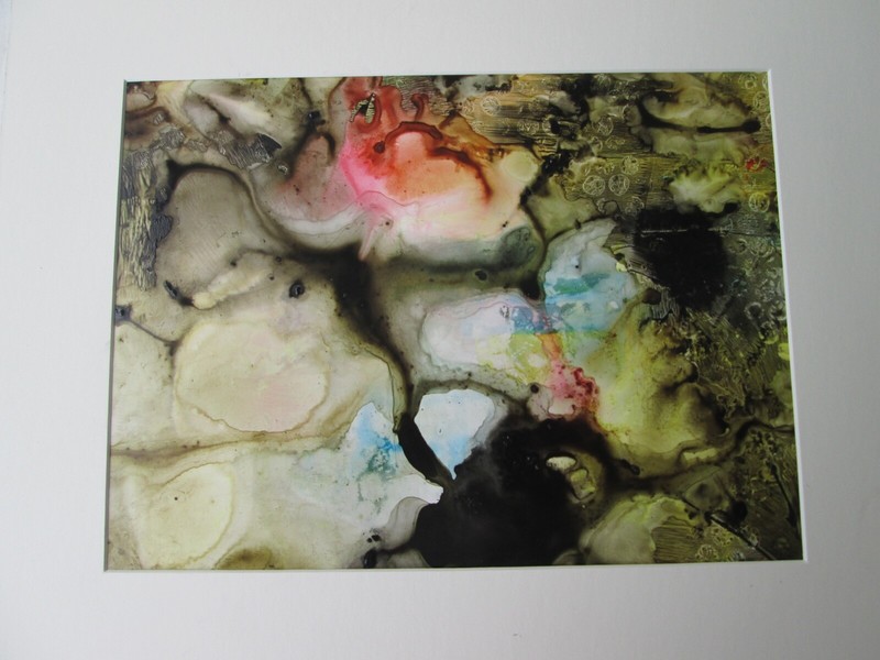 ACRYLIC ON YUPO PAPER / PRETTY PINK / MATTED / BACKED WITH FOAM CORE / 12″ X 16″