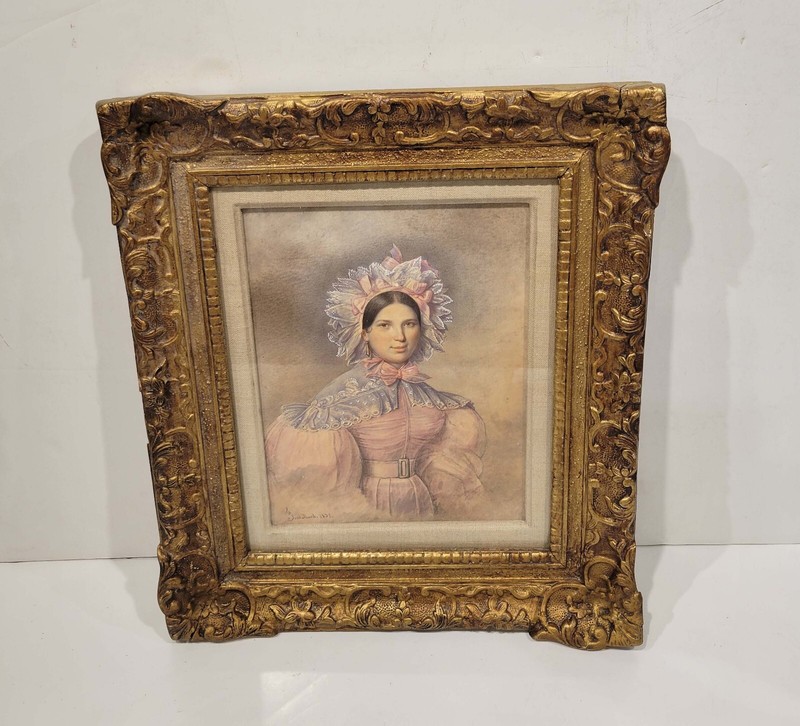 Jean-Francois-Gerard Fontallard ‘French’ W/C Painting of a Beauty