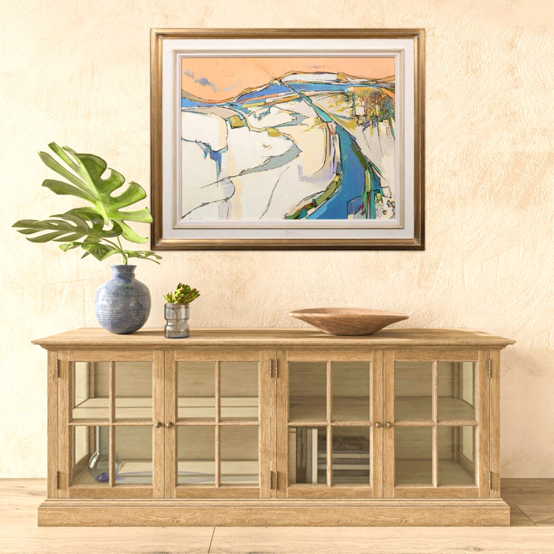 Large 20th Century Contemporary Beach Sand Dune Landscape Cornwall – Daniel Cole
