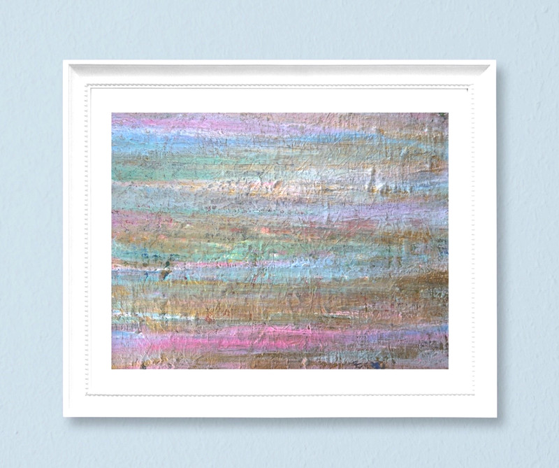 Original Painting Acrylic Matted 11″x14″ Pastel Colors Abstract Art Jimarieart