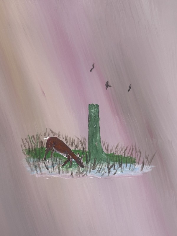 Original Art Thorpe Deer On Island Painting gallery